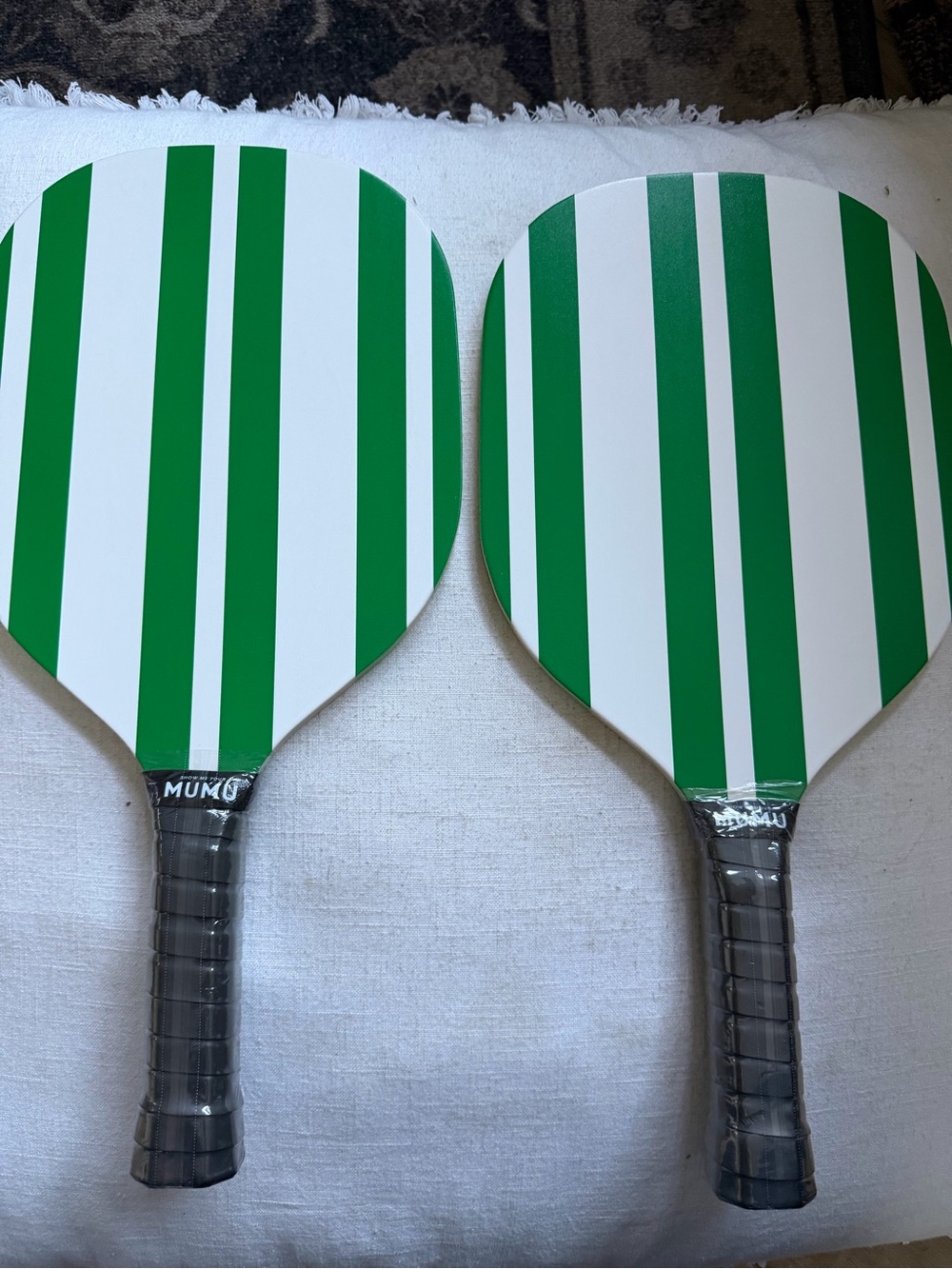 Show Me Your Mumu Pickleball Paddle Set Green Stripe NEW - Picture 4 of 5